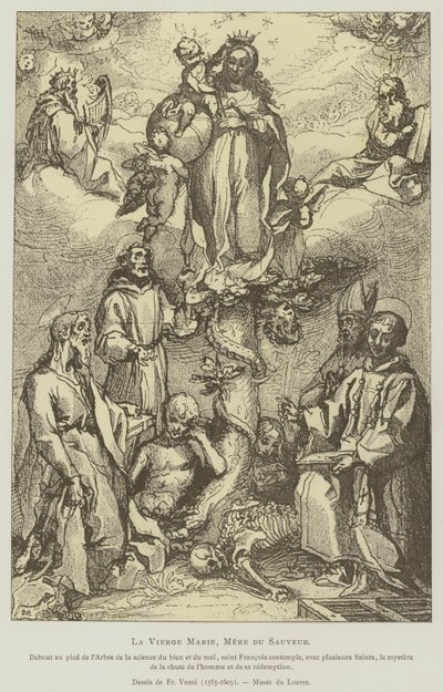 De Maagd Maria, moeder van Christus de Verlosser door Francesco Vanni